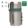 Термос для еды STANLEY MOUNTAIN 0,59L стальной с зеленой отделкой 10-01700-002