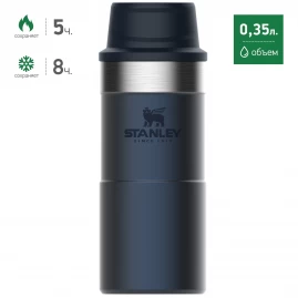 Термокружка STANLEY CLASSIC TRIGGER ACTION ONE HAND 2.0 0,35L 10-09848-009 синий
